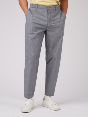 Ben Sherman B by Ben Sherman Cotton Taper Pants Blue Grey | 391DSLQIA