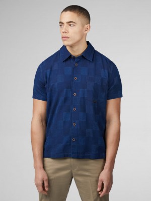 Ben Sherman B by Ben Sherman Indigo Check Shirts Navy | 470IJZTNU