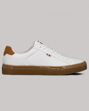 Ben Sherman Crowley Sneakers White / Brown | 384HMSFKO