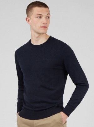 Ben Sherman Signature Crewneck Knitwear Navy | 305BYDZVT