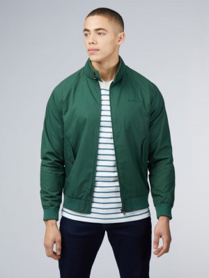 Ben Sherman Signature Harrington Jackets Green | 615KTHFYE