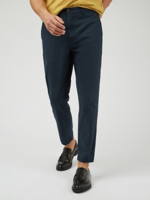 Ben Sherman Signature Slim Taper Linen Pants Green | 253KCGXUN