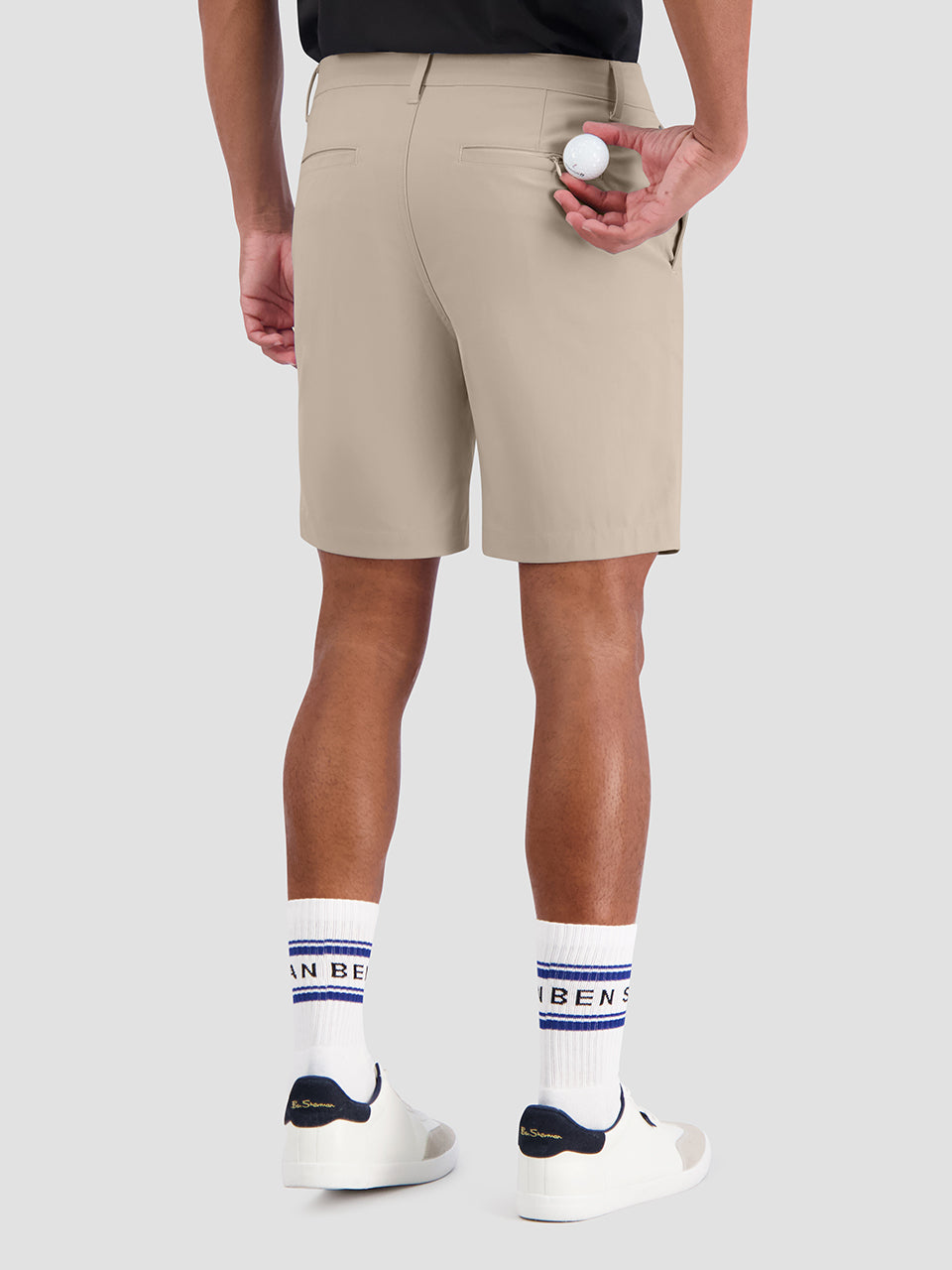 Ben Sherman 4Way Stretch Tech Shorts Khaki | 478CSWVMJ