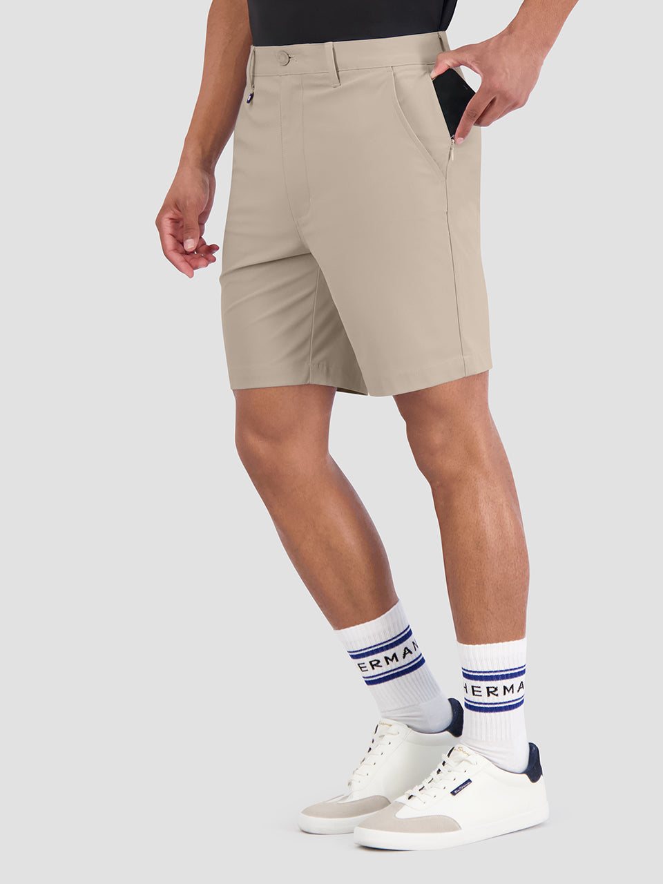 Ben Sherman 4Way Stretch Tech Shorts Khaki | 478CSWVMJ