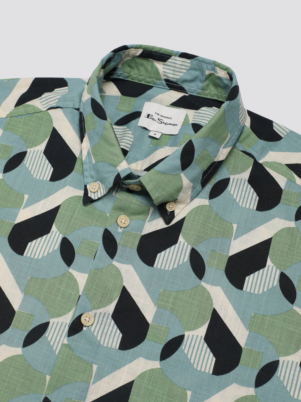 Ben Sherman Art Deco Shirts Green | 942MOSZGR