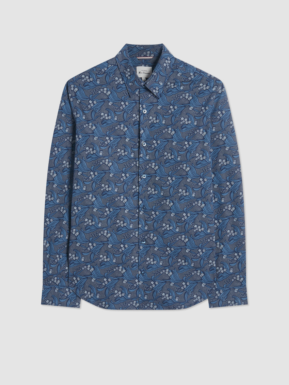 Ben Sherman Art Nouveau Floral Shirts Navy | 742EUAFJS