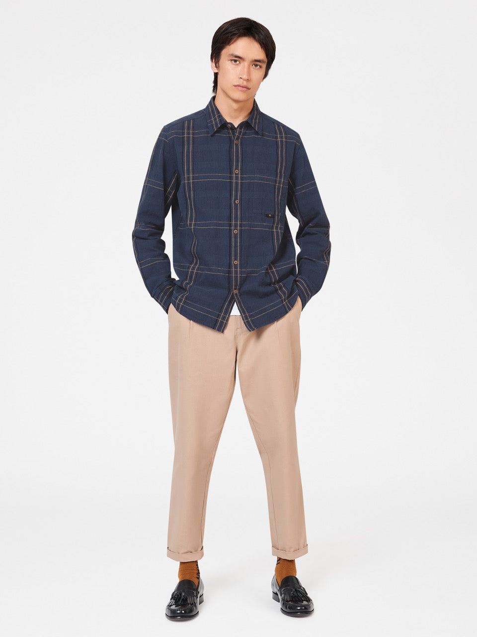 Ben Sherman B by Ben Sherman Indigo Check Shirts Indigo | 845HOZXSJ