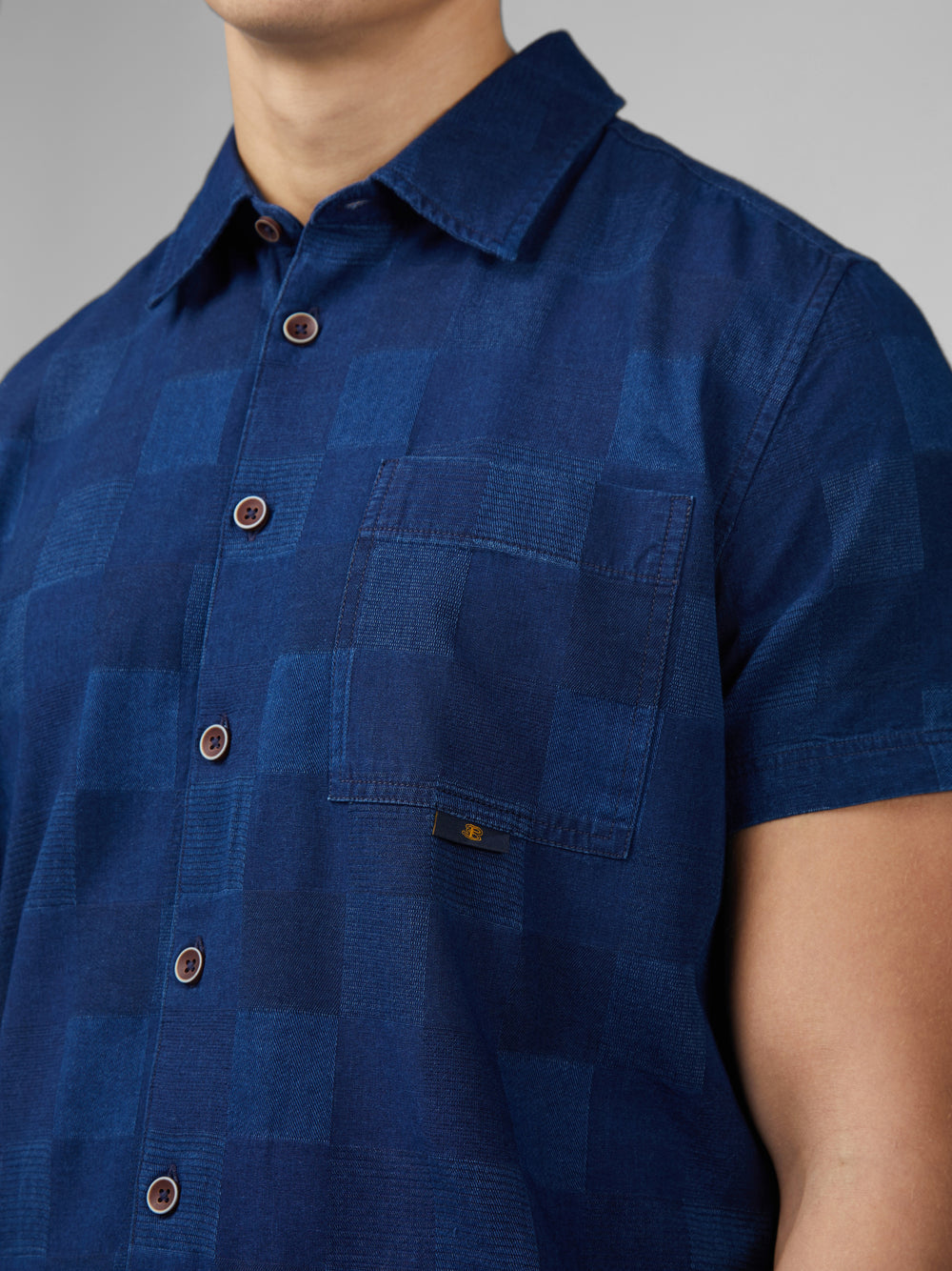 Ben Sherman B by Ben Sherman Indigo Check Shirts Navy | 384GQDXCZ