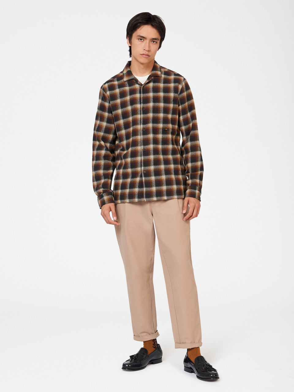 Ben Sherman B by Ben Sherman Ombre Check Shirts Brown | 379LHRTBS