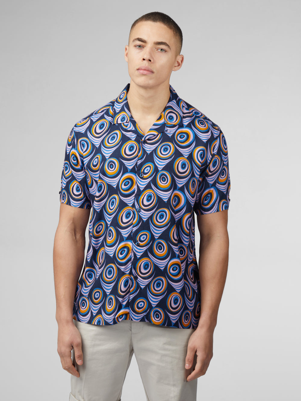 Ben Sherman B by Ben Sherman Psychedelic Print Shirts Purple | 342GDZMBY