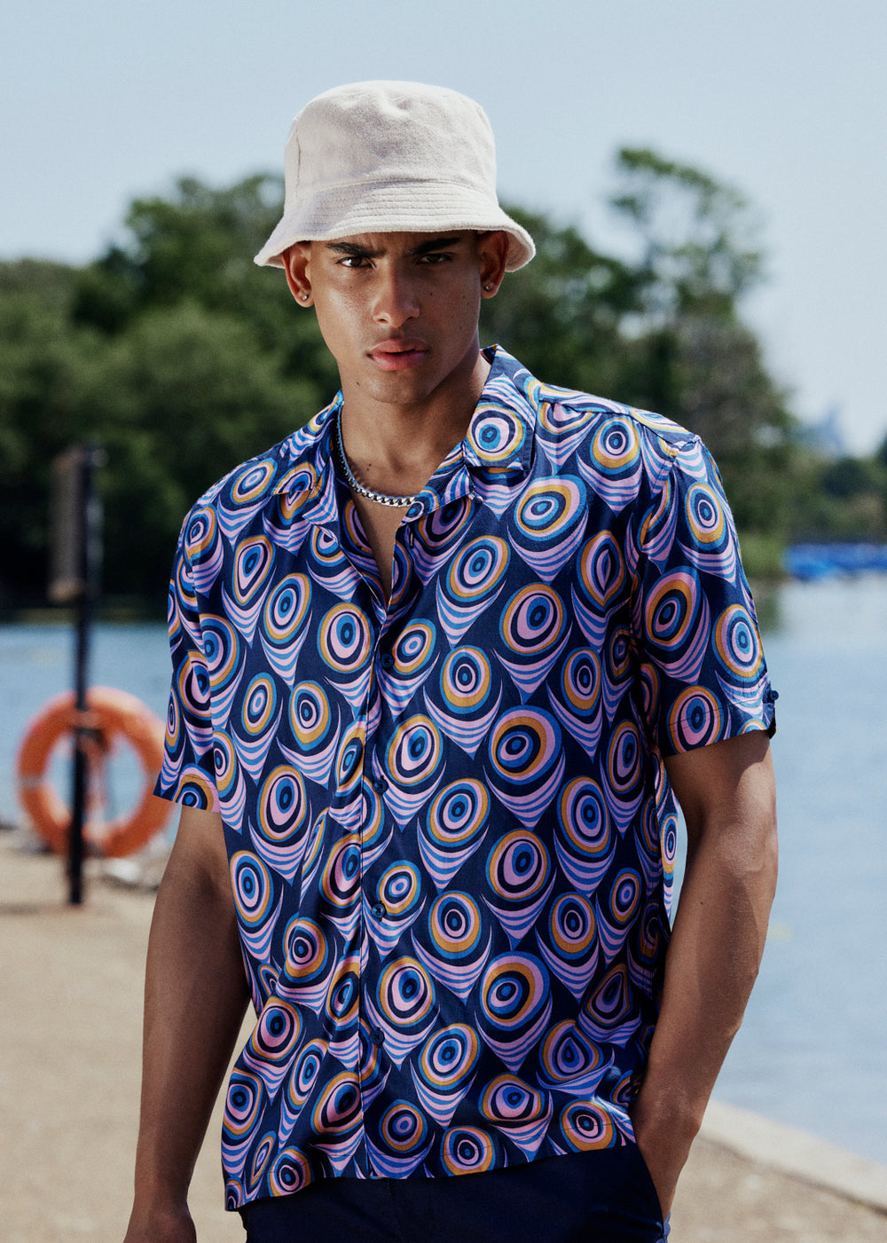 Ben Sherman B by Ben Sherman Psychedelic Print Shirts Purple | 437EBWSVI