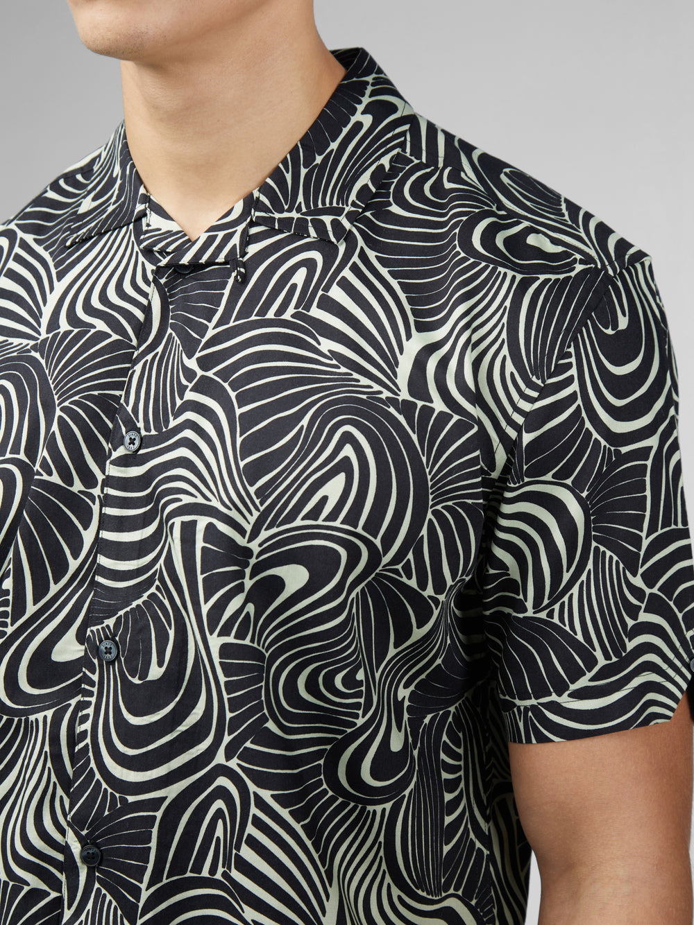 Ben Sherman B by Ben Sherman Psychedelic Swirl Print Shirts Mint | 739OXQUYG