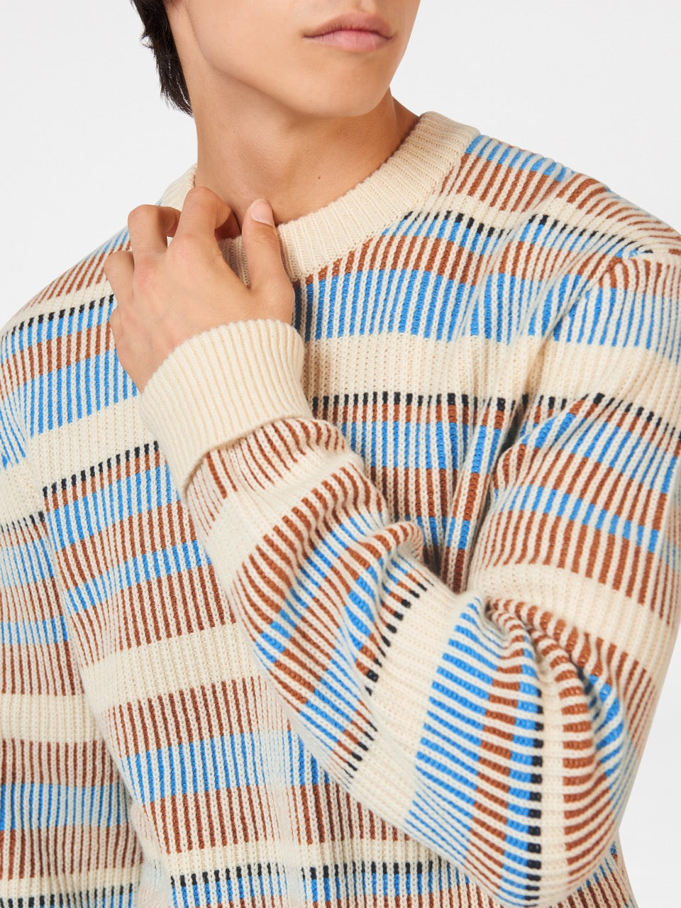 Ben Sherman B by Ben Sherman Stripe Knitwear White | 734XFRLWN