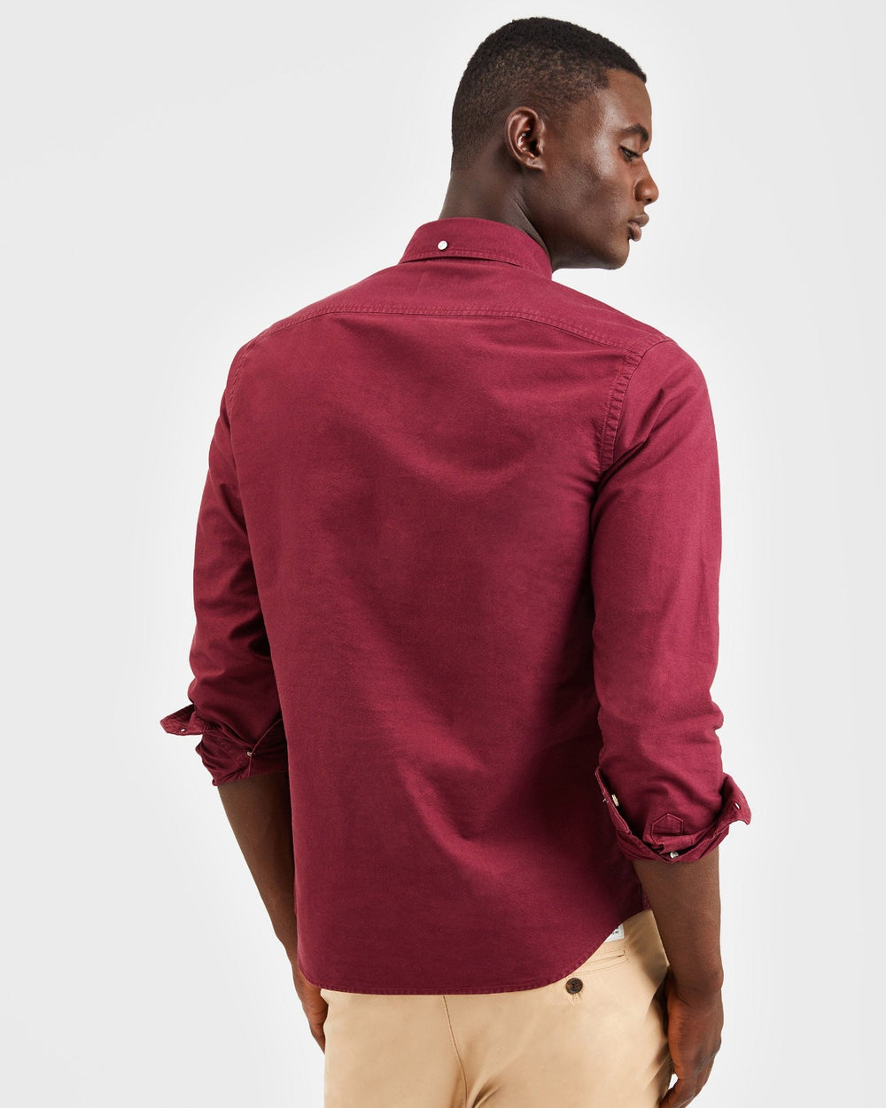 Ben Sherman Beatnik Oxford Garment Dye Shirts Burgundy | 740HCLBUF