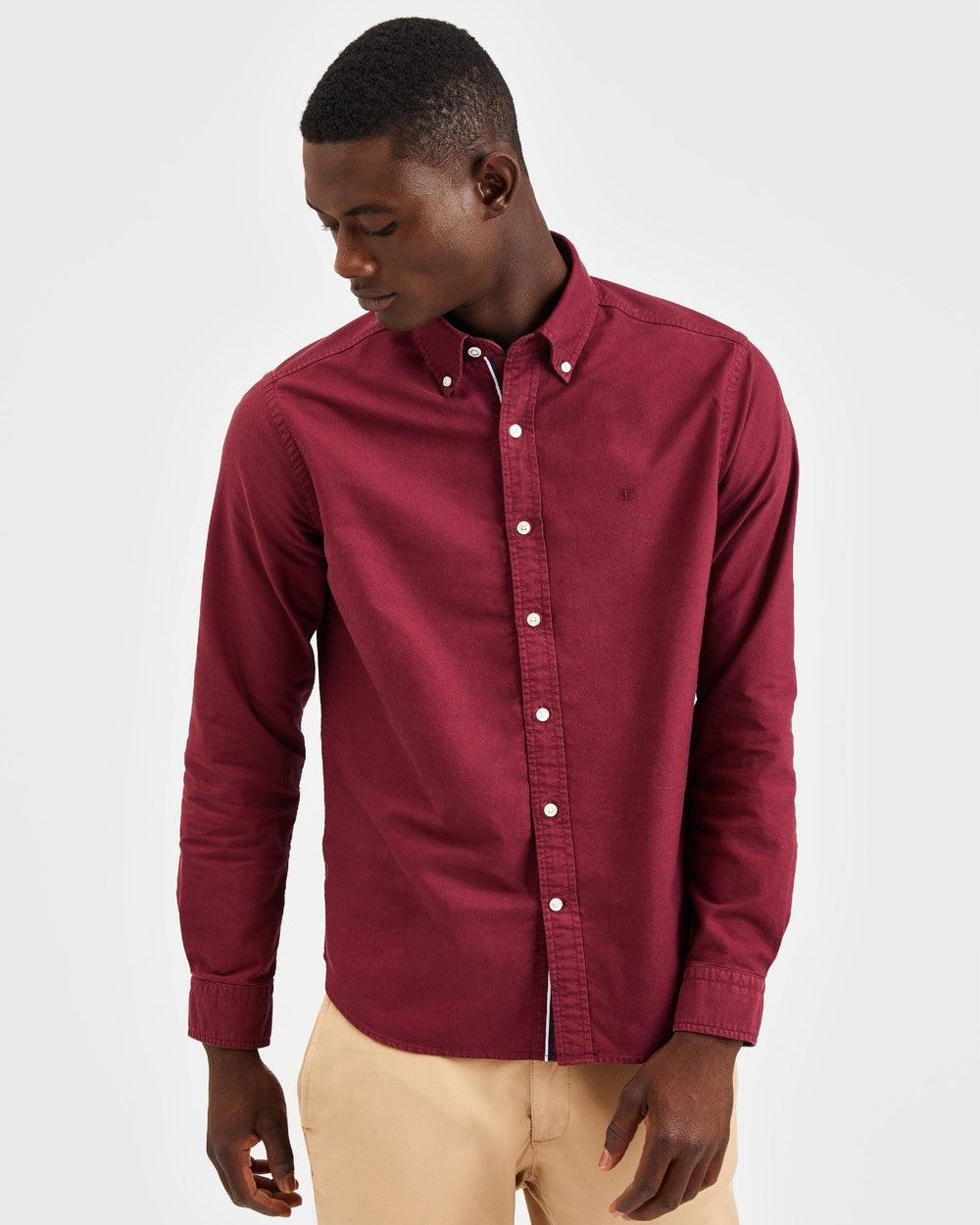 Ben Sherman Beatnik Oxford Garment Dye Shirts Burgundy | 740HCLBUF