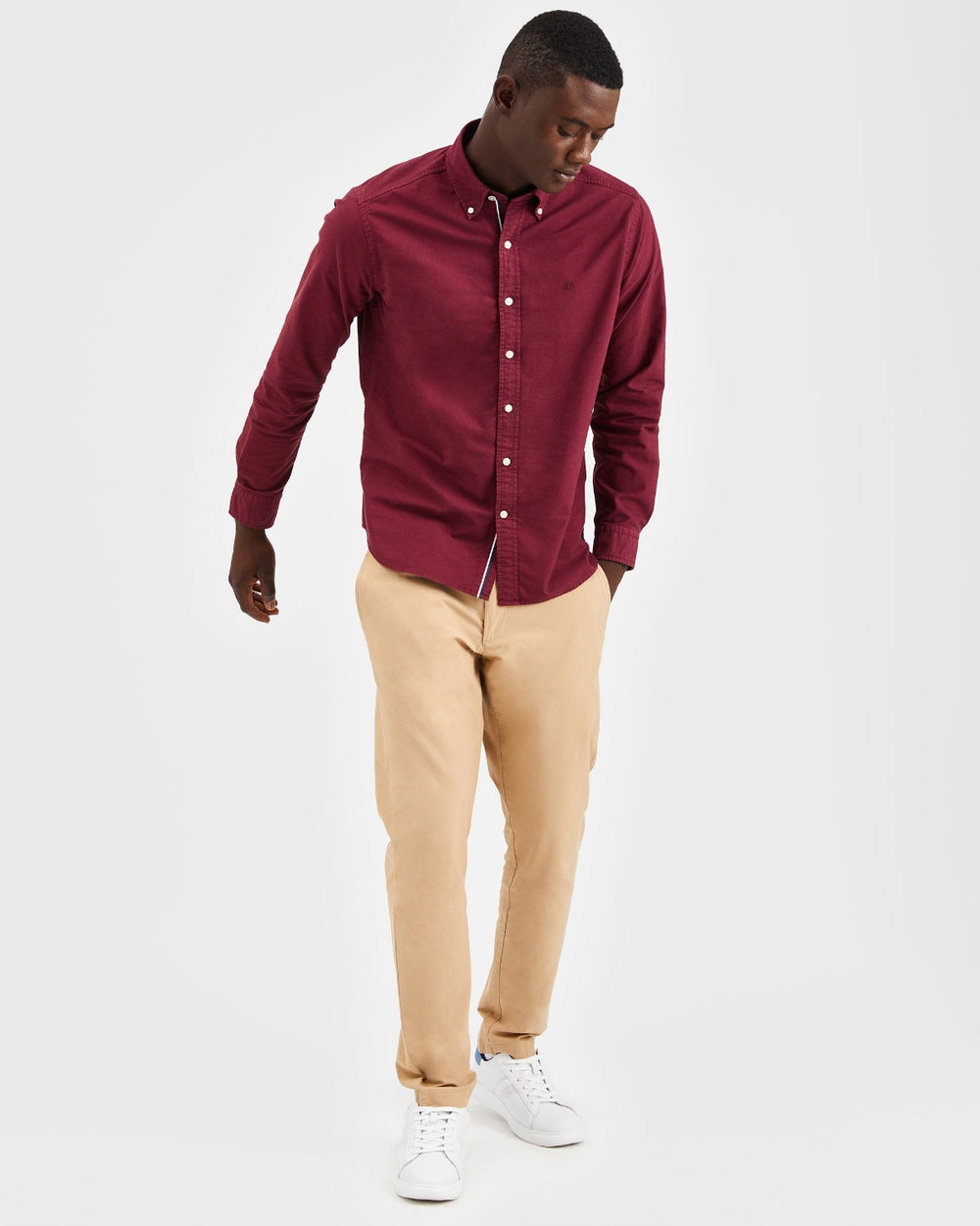 Ben Sherman Beatnik Oxford Garment Dye Shirts Burgundy | 740HCLBUF