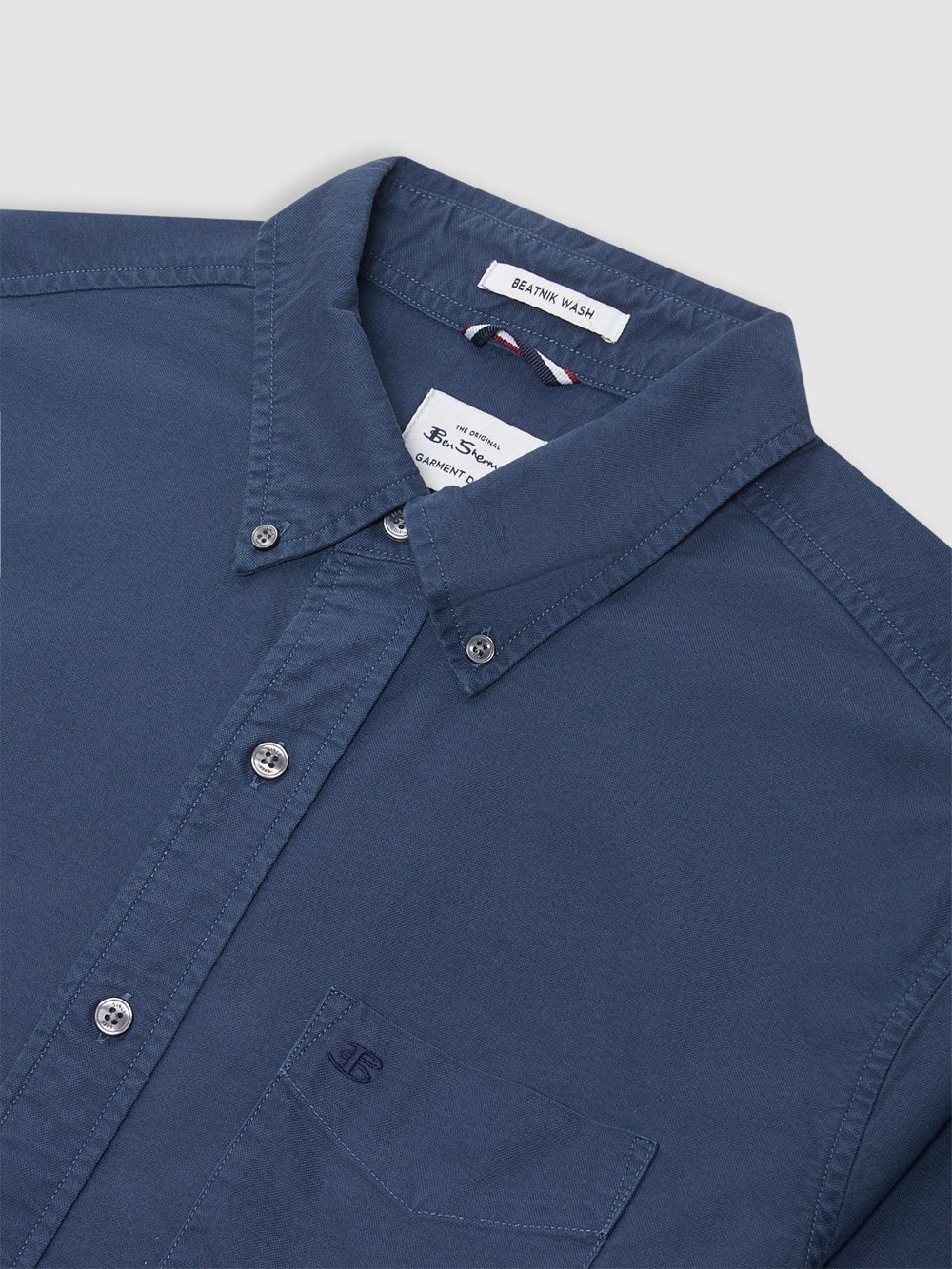 Ben Sherman Beatnik Oxford Garment Dye Shirts Indigo | 832JUCQVA