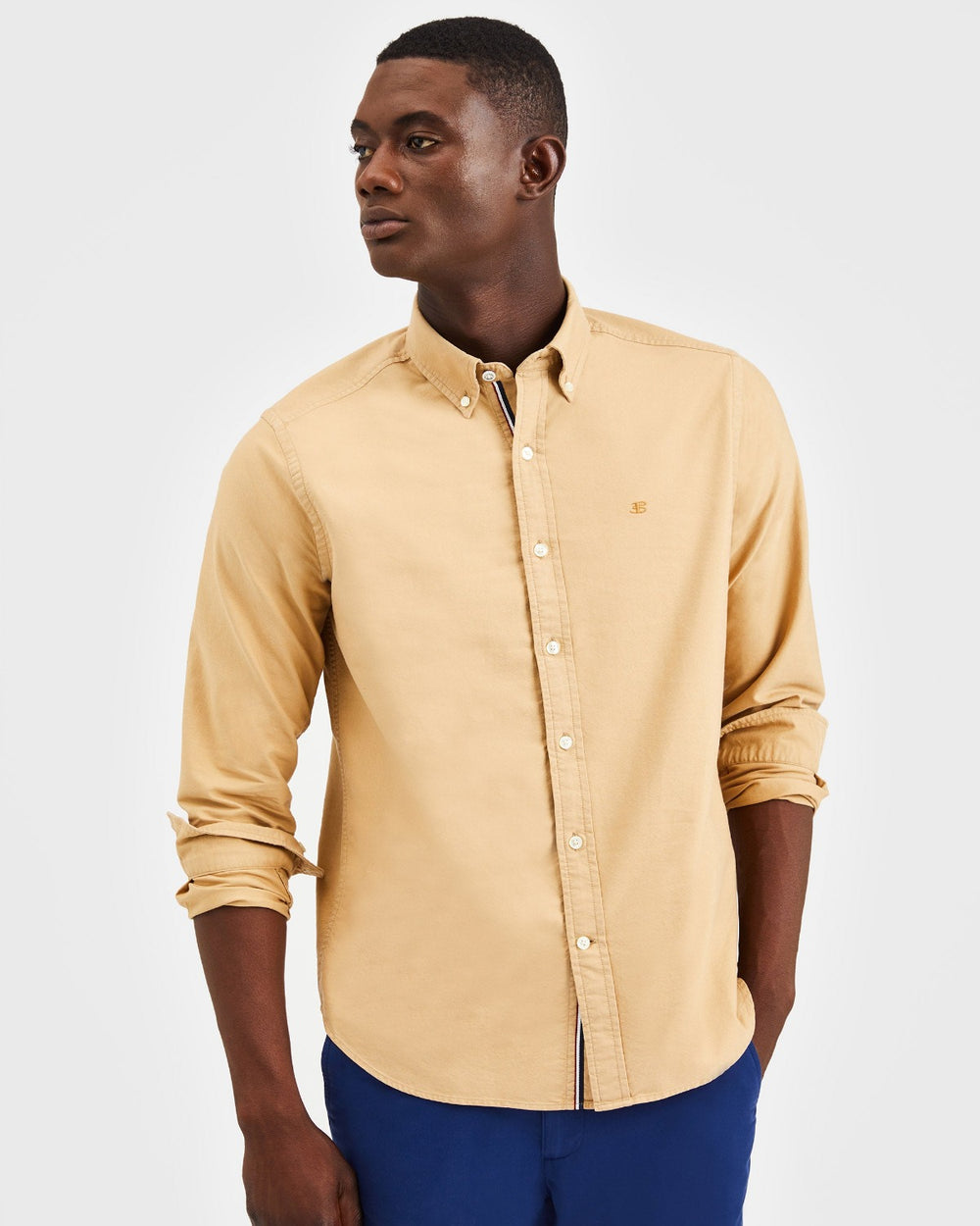 Ben Sherman Beatnik Oxford Garment Dye Shirts Khaki | 213IHRETJ