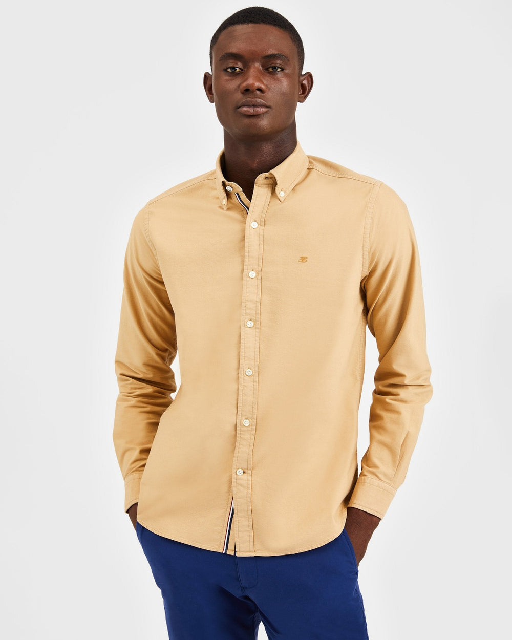 Ben Sherman Beatnik Oxford Garment Dye Shirts Khaki | 213IHRETJ