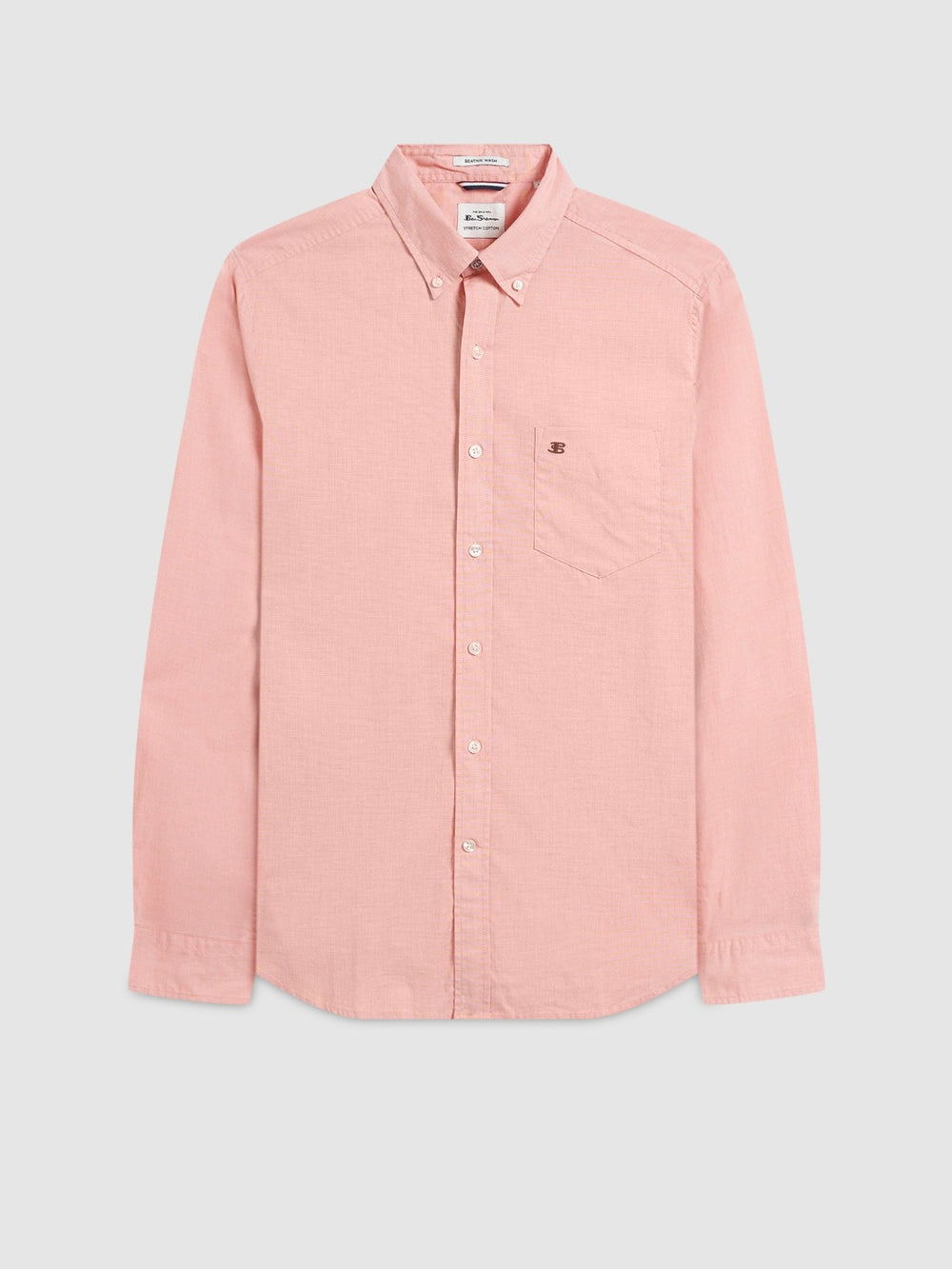 Ben Sherman Beatnik Wash Long-Sleeve Shirts Orange | 853ULTVKC