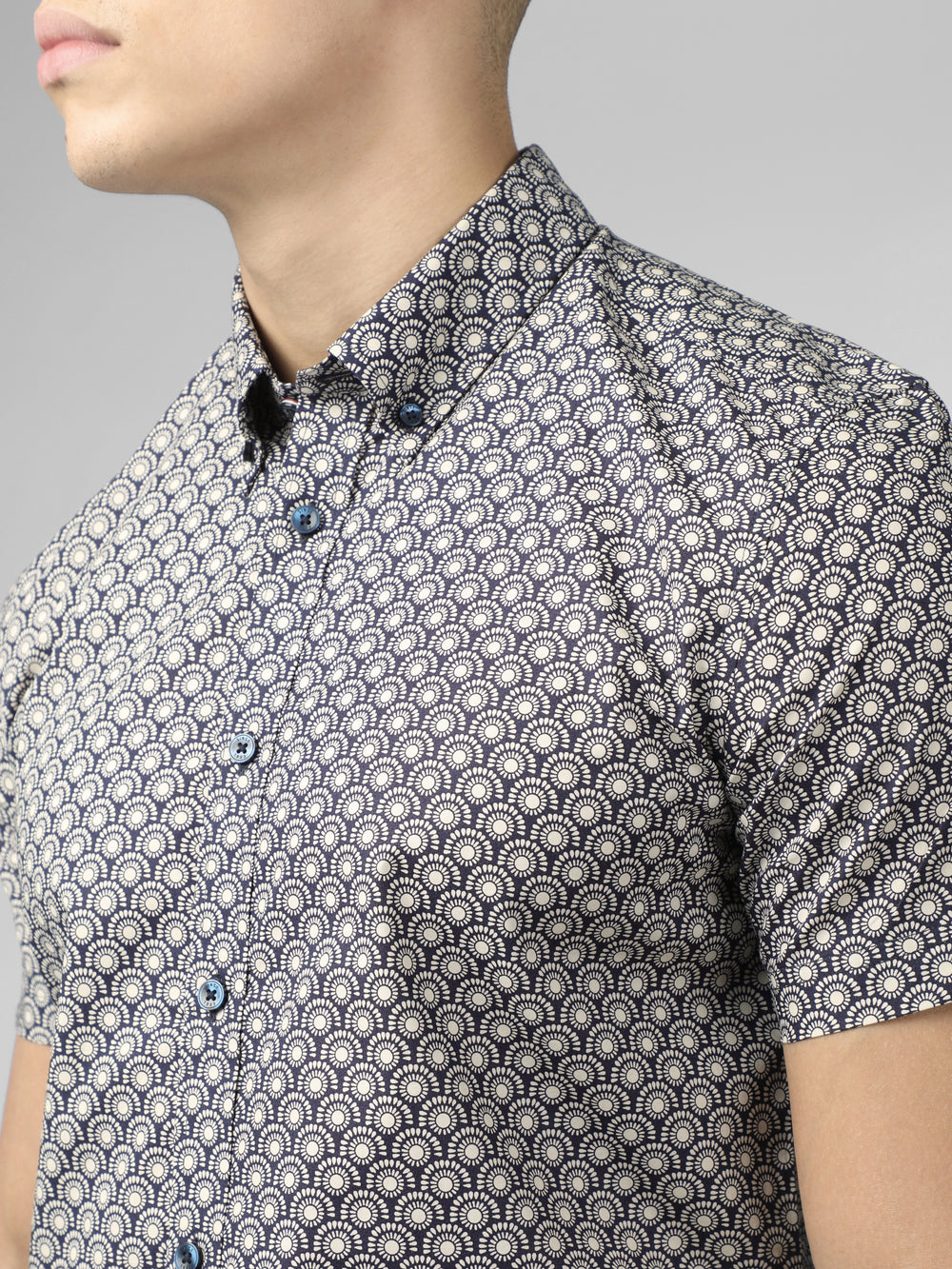 Ben Sherman Block Geo Shirts Grey | 851OIRPYE