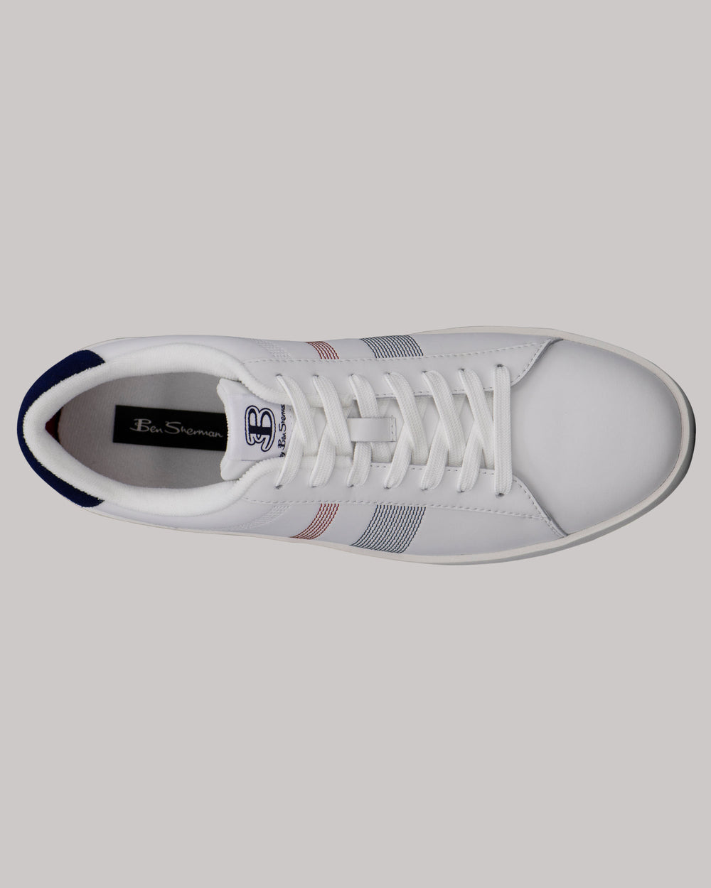 Ben Sherman Boxwell Sneakers White / Navy / Red | 196WCFKRA