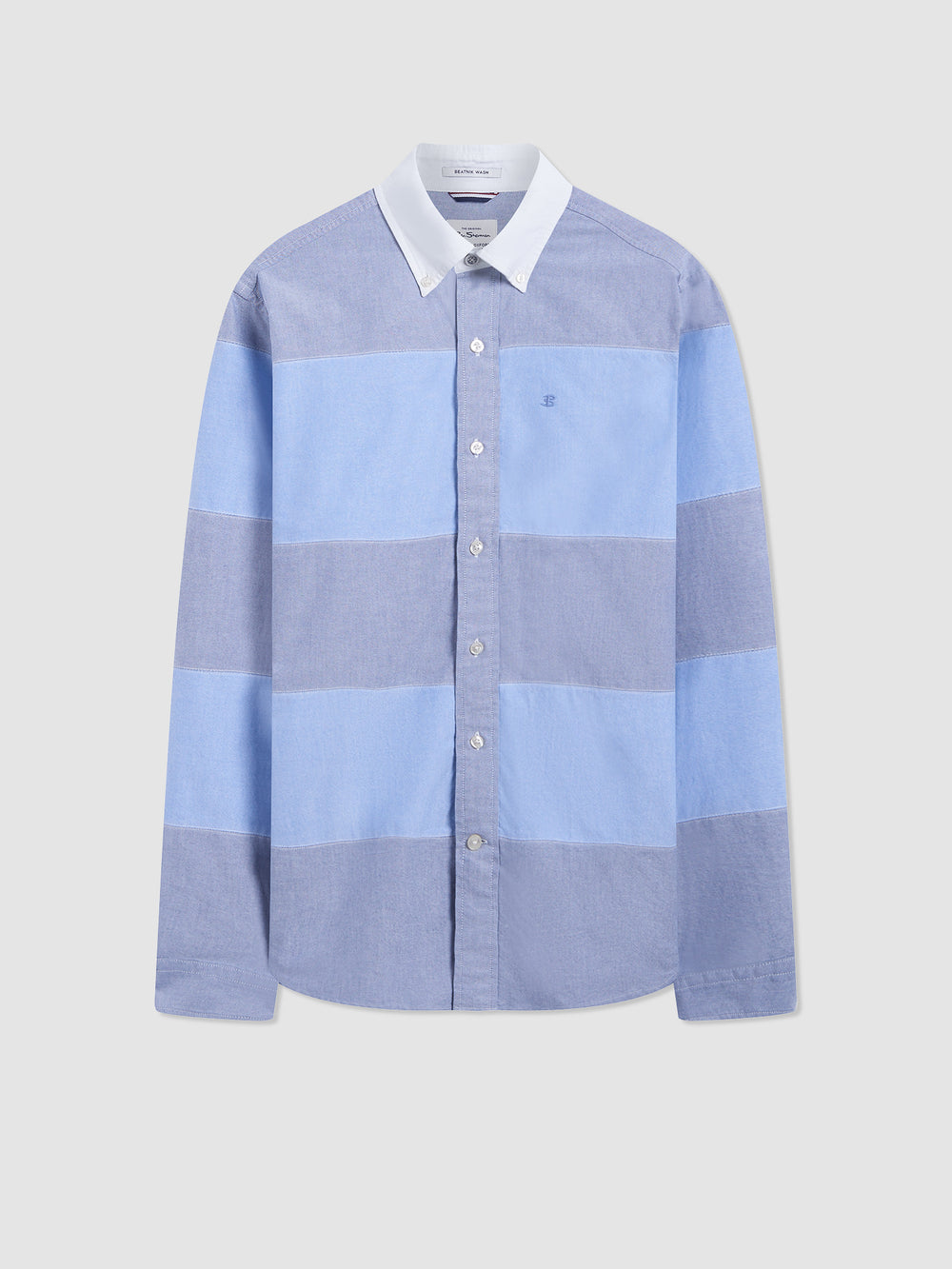 Ben Sherman Brighton Oxford Garment Dye Rugby Shirts Blue | 738KMZRJI