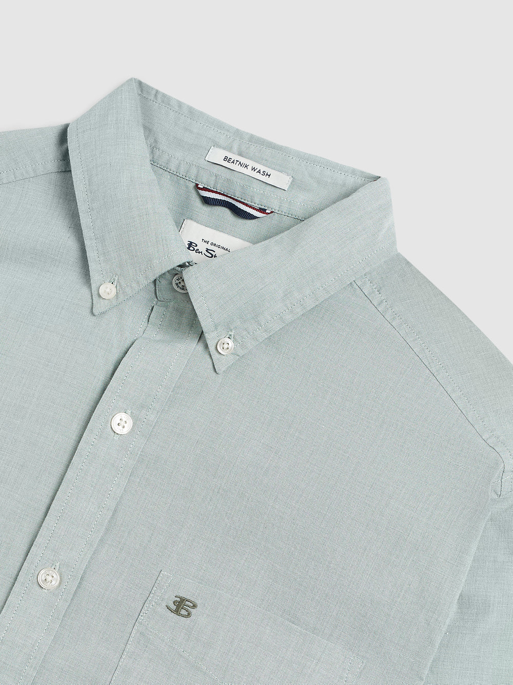 Ben Sherman Brighton Oxford Organic Green Shirts Green | 259PDVHWI