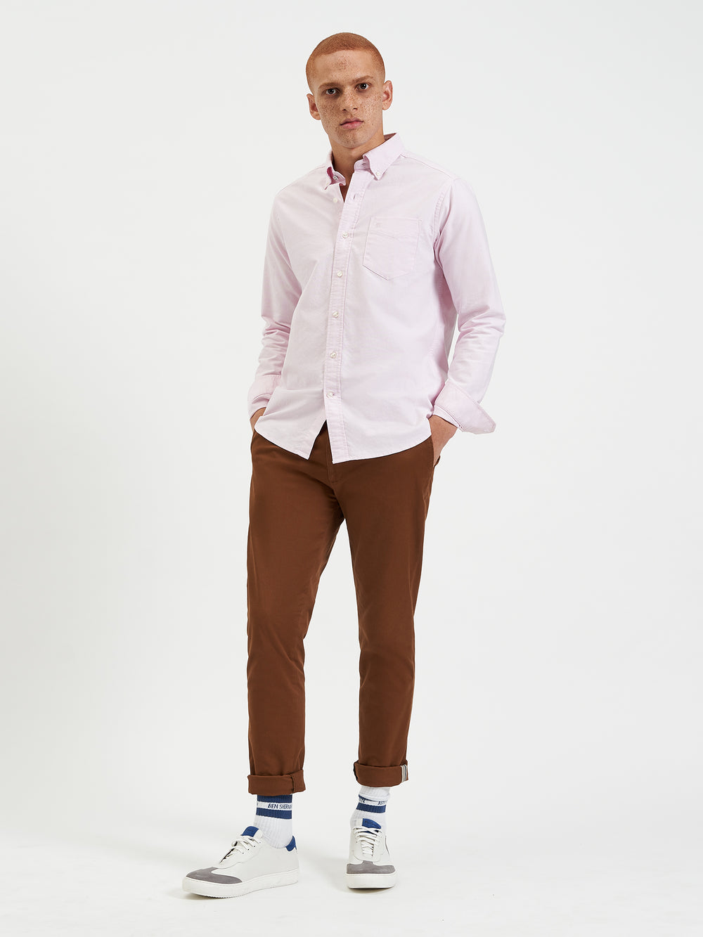 Ben Sherman Brighton Oxford Organic Shirts Pink | 085PKDSYT