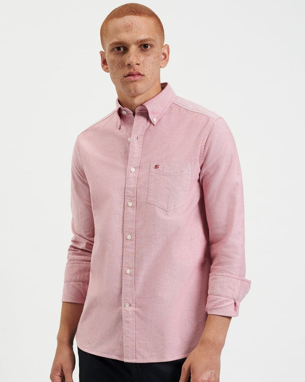 Ben Sherman Brighton Oxford Organic Shirts Light Red | 297BJTNDC