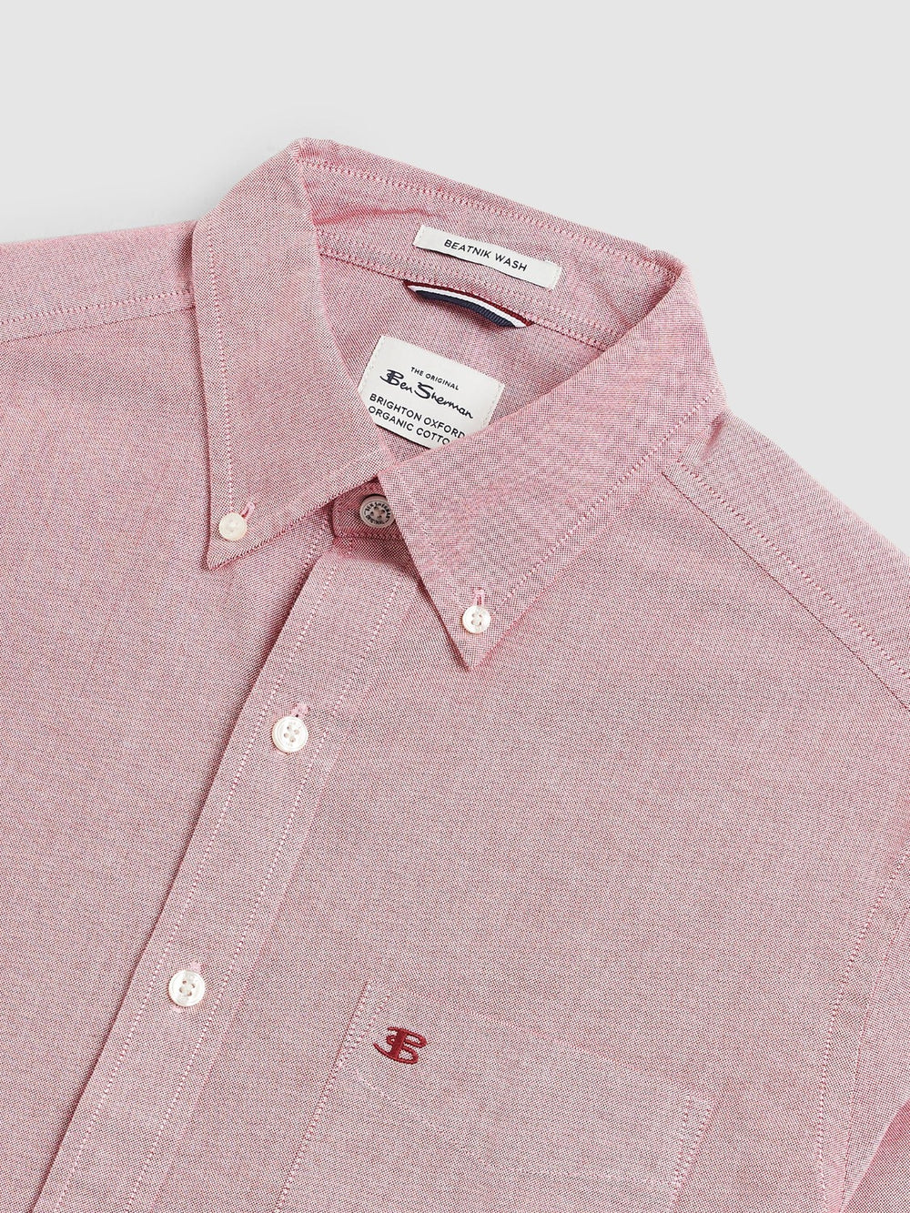 Ben Sherman Brighton Oxford Organic Shirts Light Red | 297BJTNDC