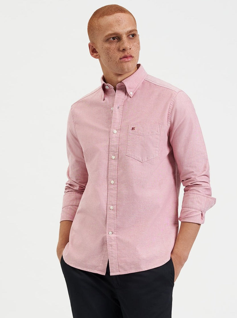 Ben Sherman Brighton Oxford Organic Shirts Light Red | 297BJTNDC