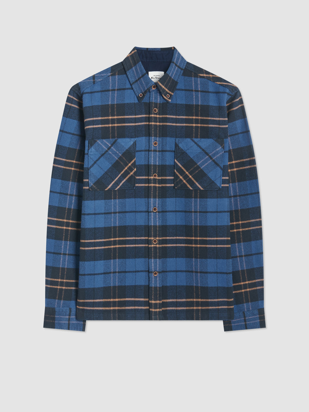 Ben Sherman Brushed Ivy Check Shirts Blue | 138CTBWQI