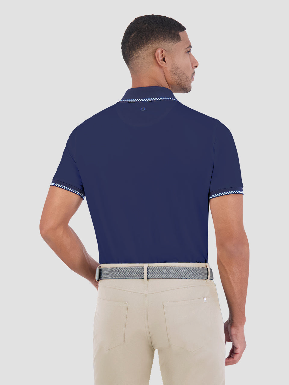 Ben Sherman Checker Rib Air Pique Sports Fit Polo Shirts Navy | 239XHRMYZ