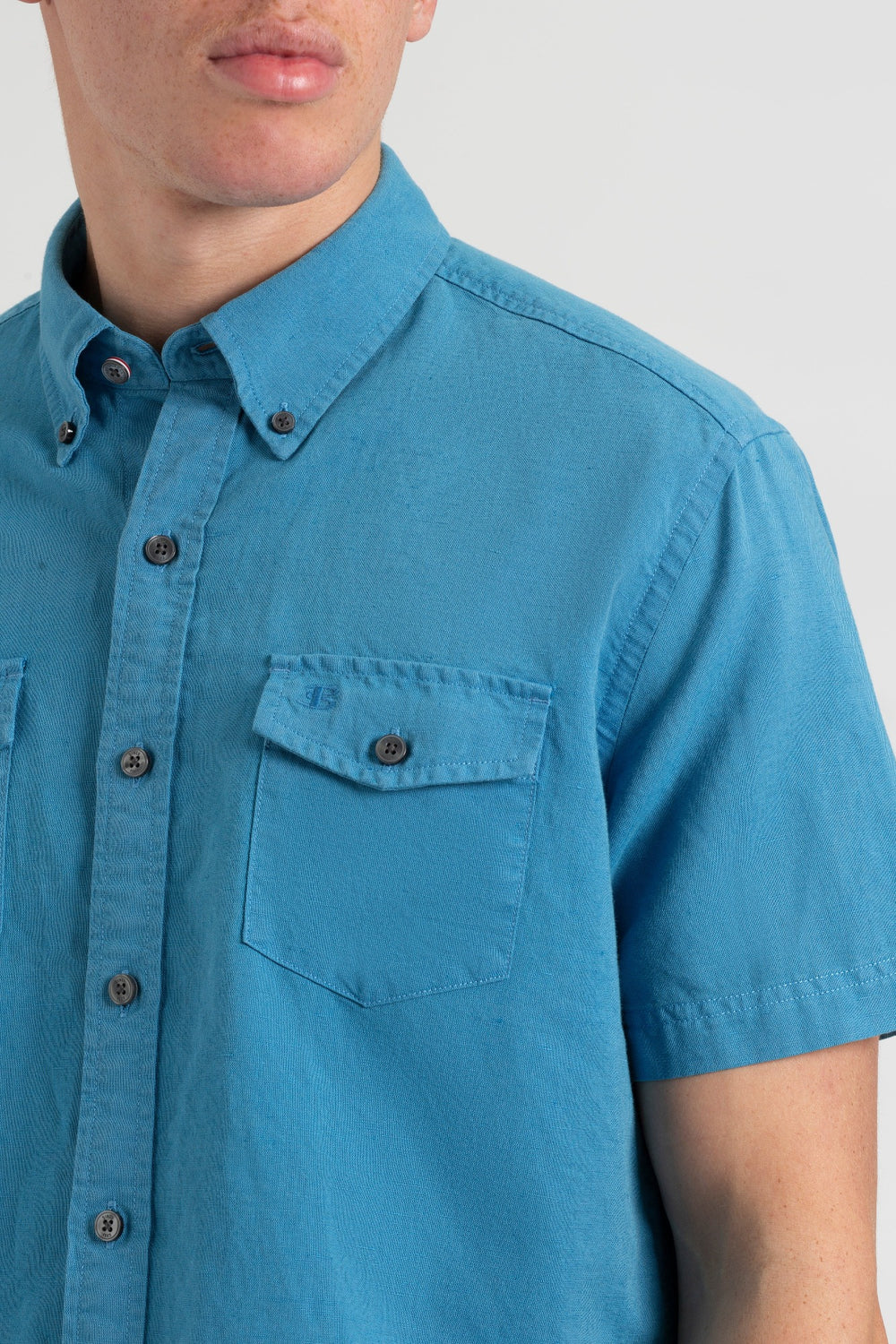 Ben Sherman Garment Dye Linen Shirts Blue | 840LINRQE