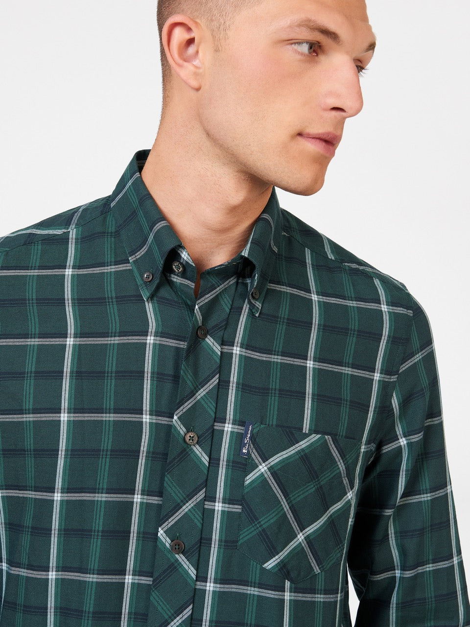 Ben Sherman Grid Check Shirts Green | 651TIKNYM