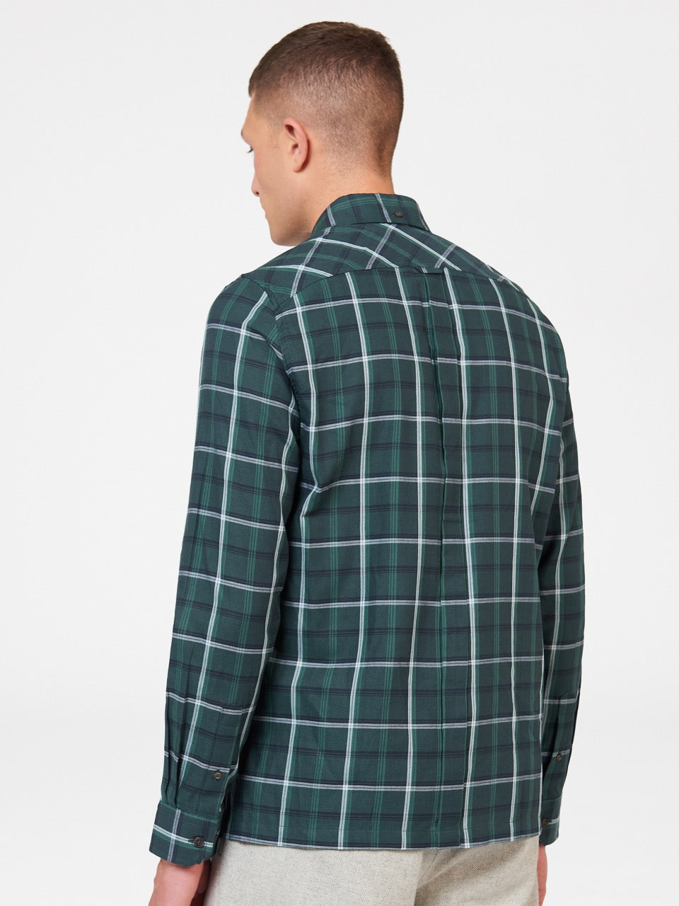 Ben Sherman Grid Check Shirts Green | 651TIKNYM