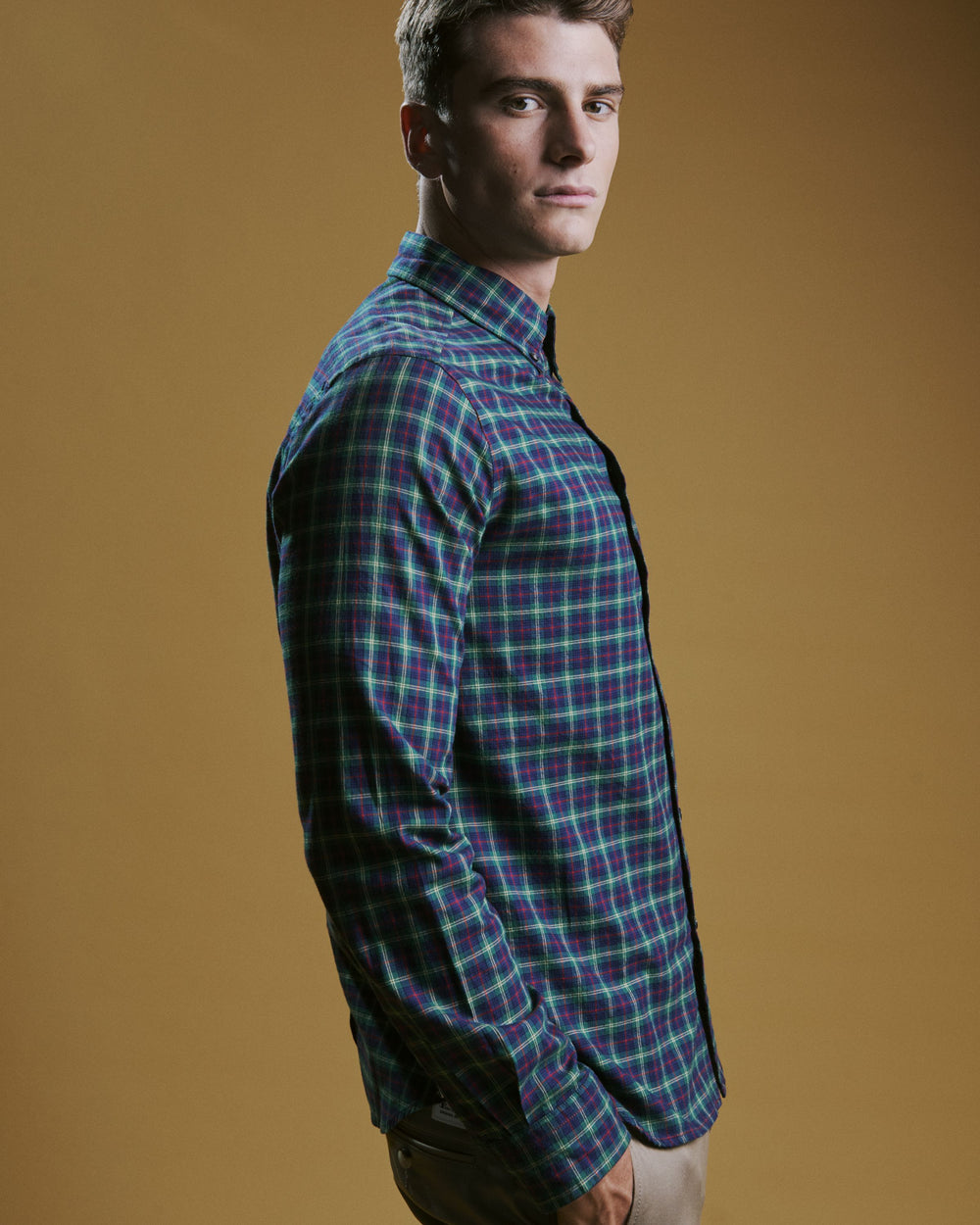 Ben Sherman House Tartan Twill Shirts Green | 465GHMURE