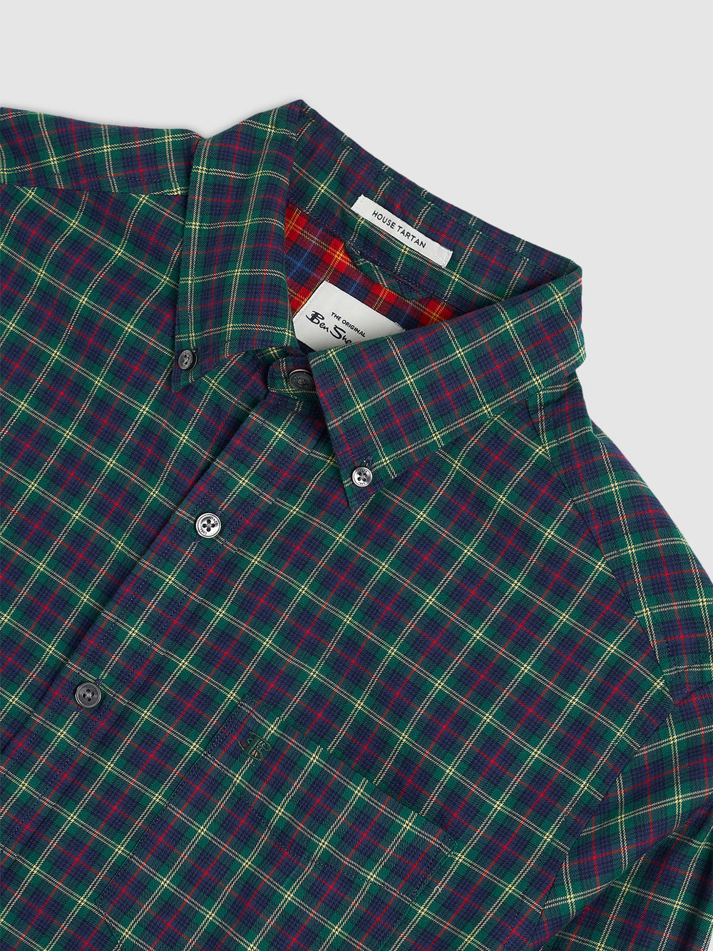 Ben Sherman House Tartan Twill Shirts Green | 465GHMURE