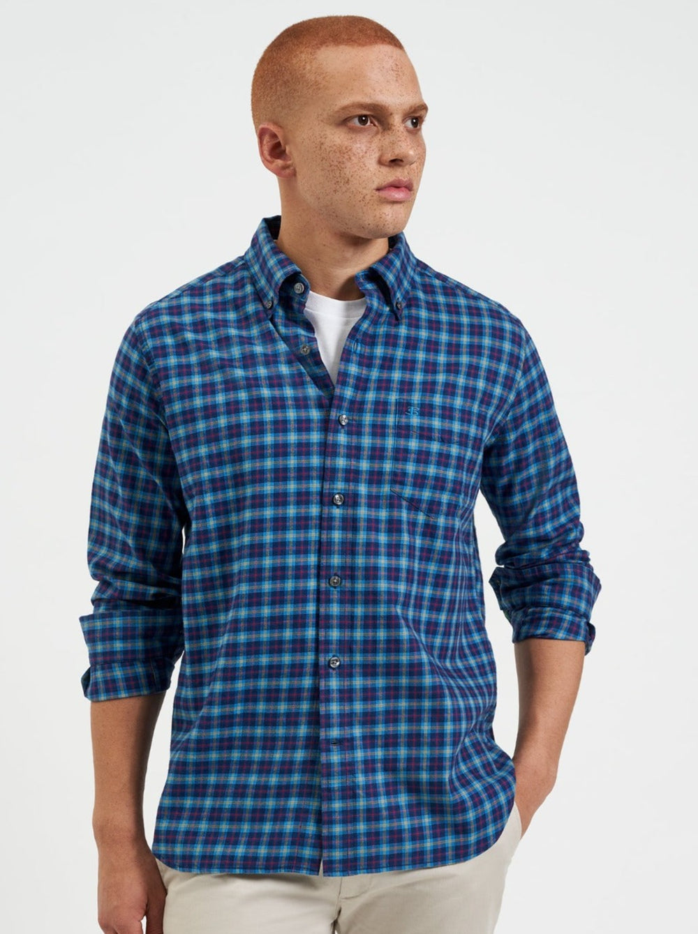 Ben Sherman House Tartan Twill Shirts Navy | 621LPIDOT