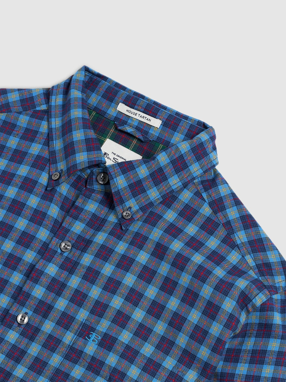 Ben Sherman House Tartan Twill Shirts Navy | 621LPIDOT