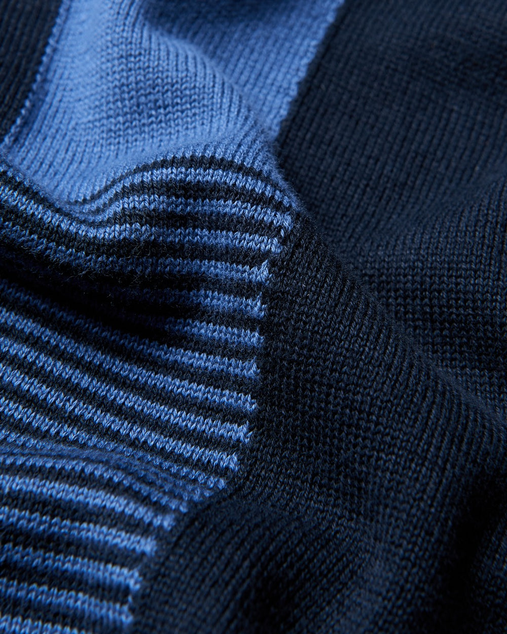 Ben Sherman Intarsia Stripe Polo Neck Sweaters Navy | 503VOUYPK