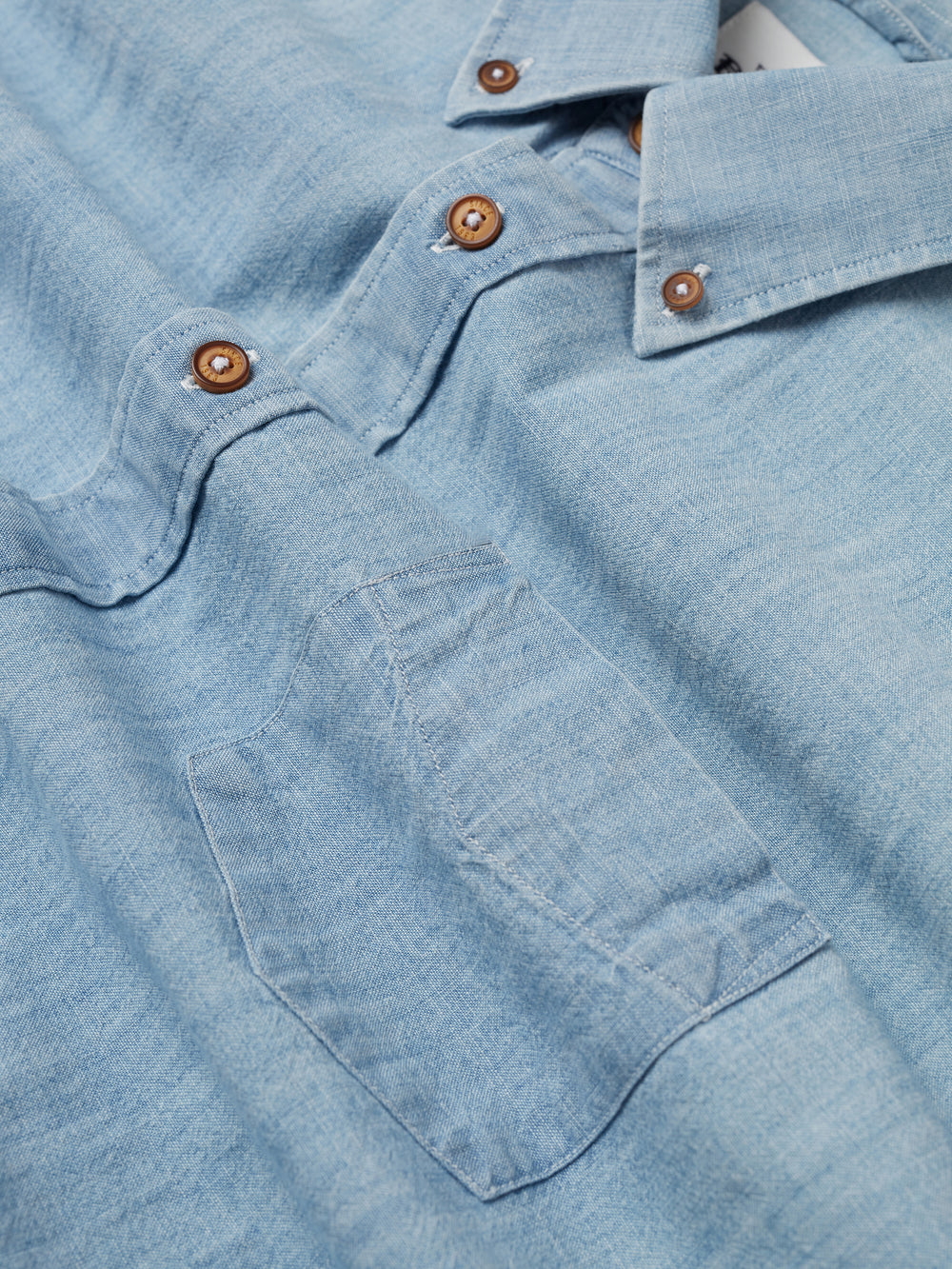 Ben Sherman Long-Sleeve Chambray Shirts Blue / Navy | 365LNXAYM