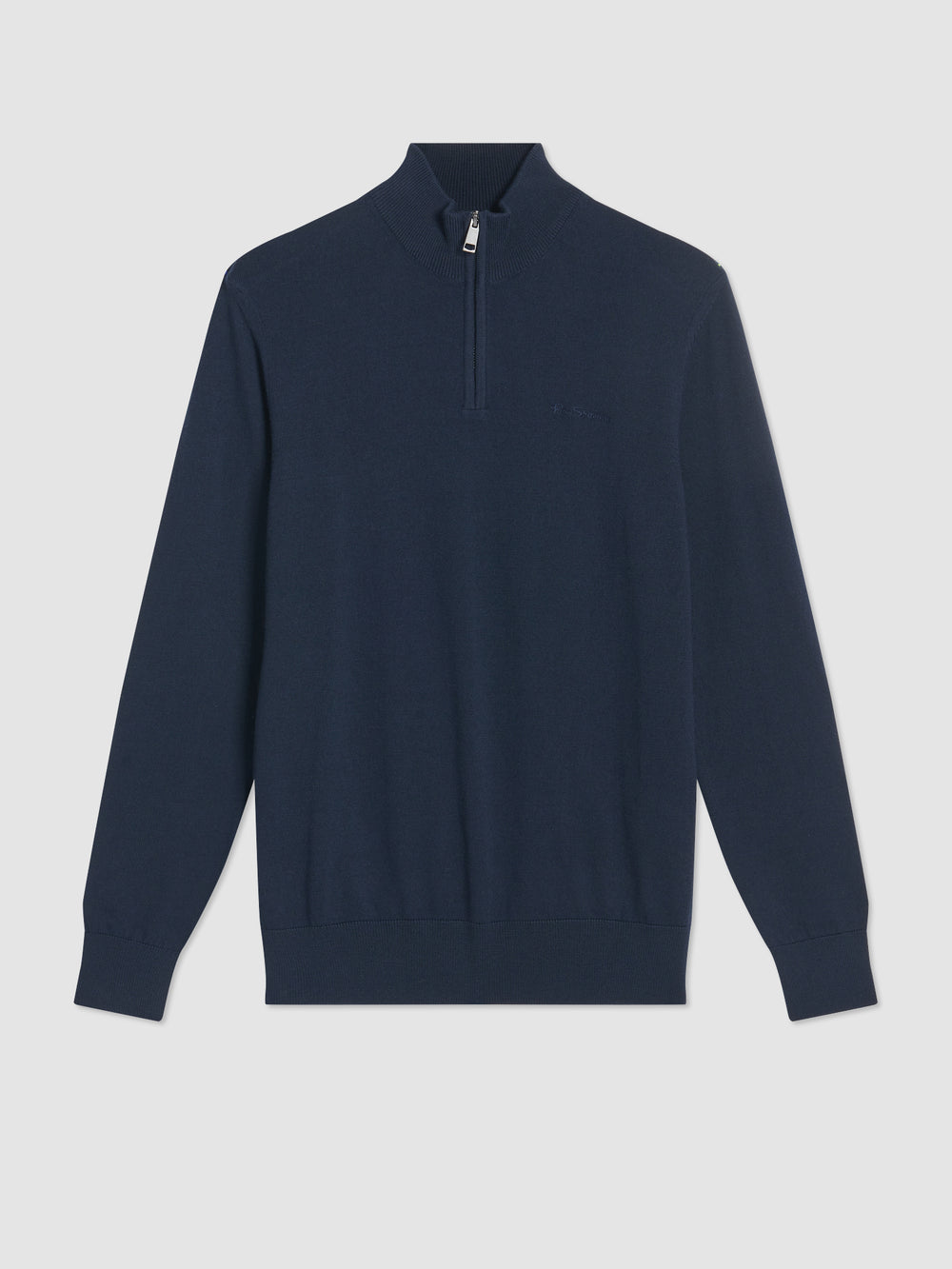 Ben Sherman Merino Half-Zip Knitwear Navy | 854MNRKDA