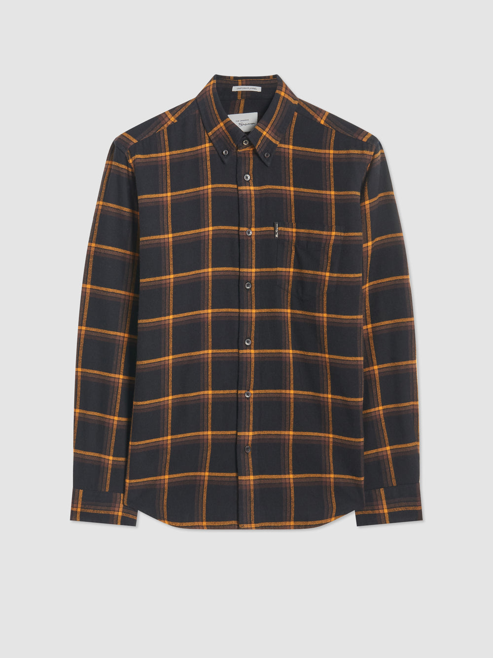 Ben Sherman Oversized Brushed Check Shirts Black | 980OISQNH