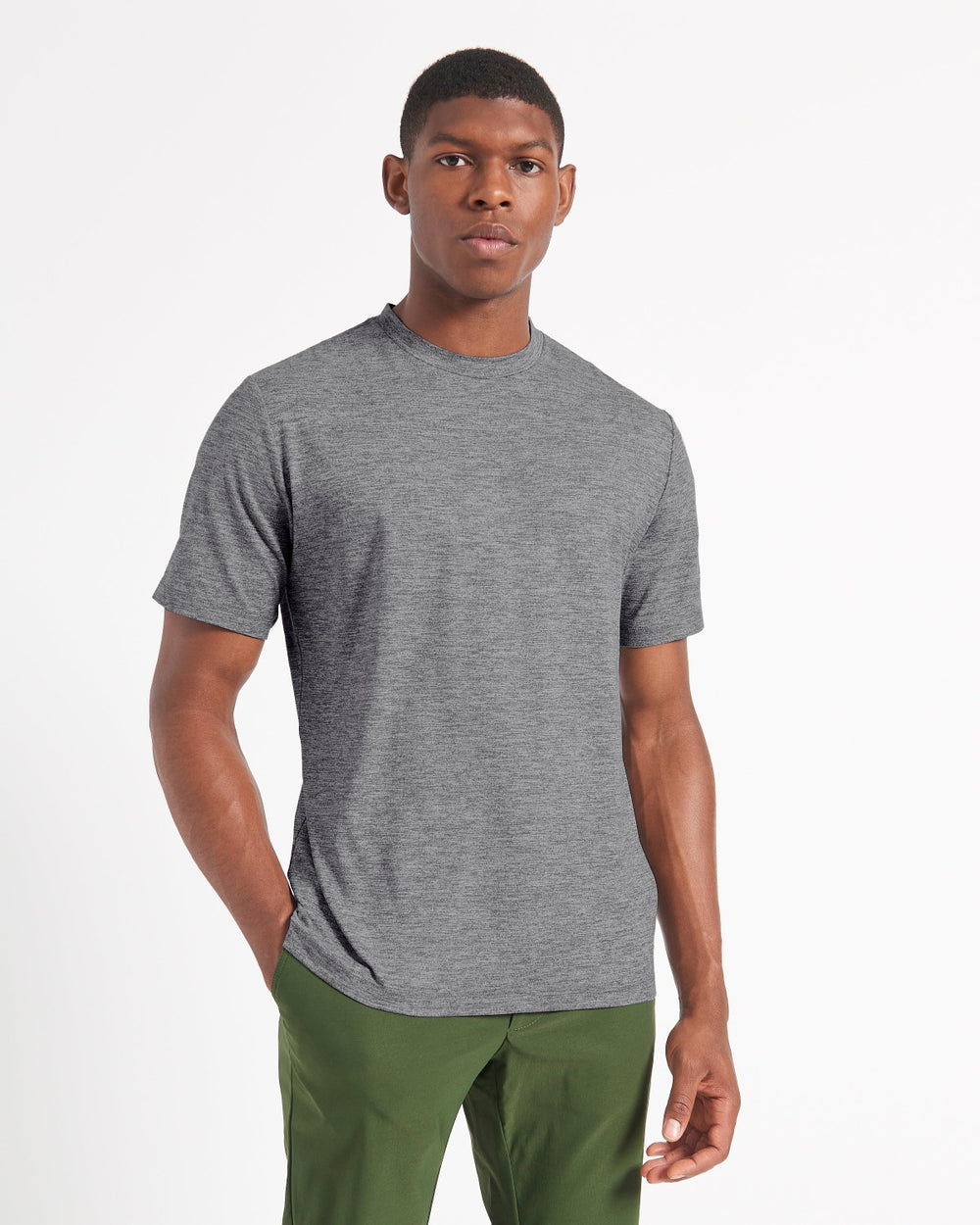 Ben Sherman Performance Stretch Marl T-Shirt Grey | 264TPKICX