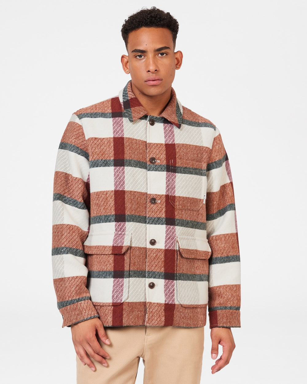 Ben Sherman Plaid Jackets Orange | 156IAEVZN