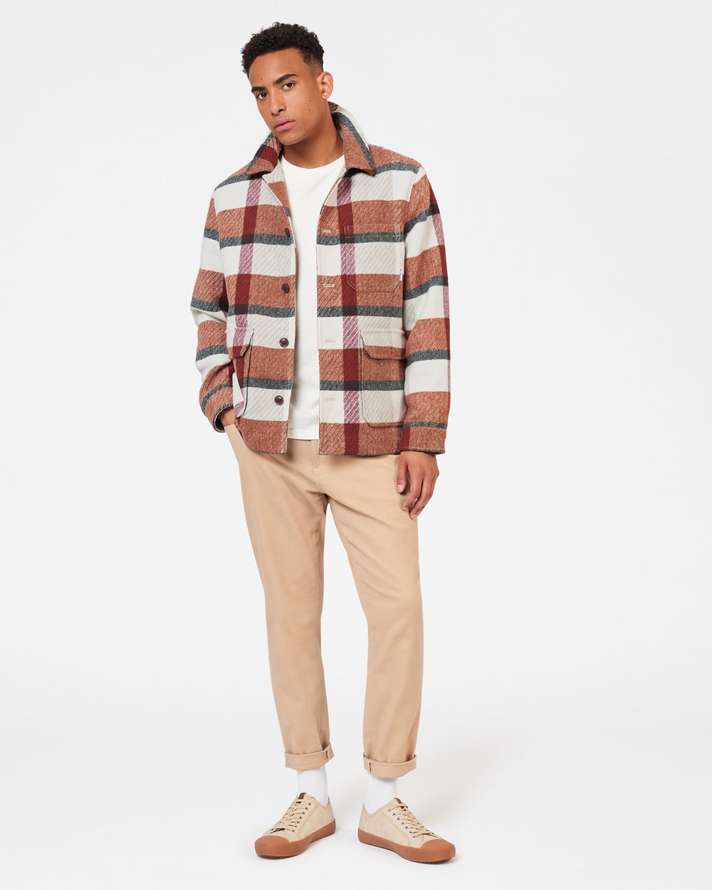 Ben Sherman Plaid Jackets Orange | 156IAEVZN