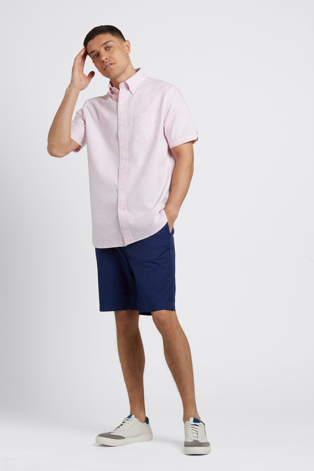 Ben Sherman Short Sleeve Brighton Oxford Organic Shirts Pink | 657WRNUZS