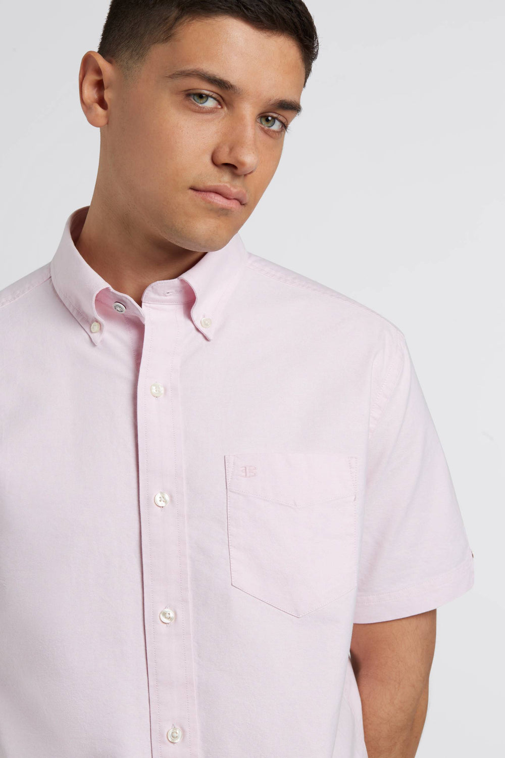 Ben Sherman Short Sleeve Brighton Oxford Organic Shirts Pink | 657WRNUZS